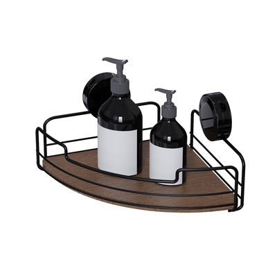 comprar Organizador de baño de metal Cadillac de ducha montado en la pared con taza de succión y diseño funcional Fabricación en línea