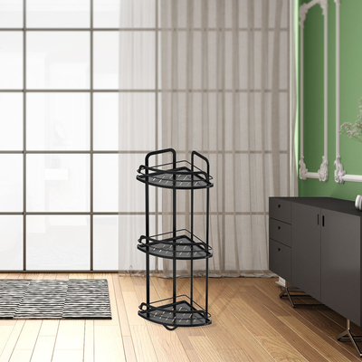 comprar Estante de alambre de hierro versátil para el cuarto de baño de la esquina del hogar Fabricación en línea