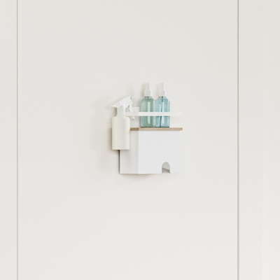 comprar Organizador de botellas de loción para el hogar de acero al carbono, soporte de máscara magnética montado en la pared Fabricación en línea