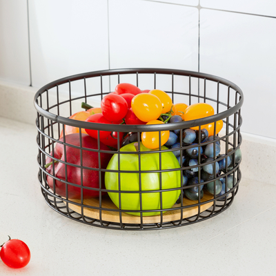 comprar Organizador de cocina de diseño moderno Cesta de alambre de hierro para almacenar artículos de escritorio Fabricación en línea