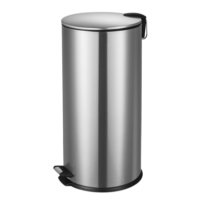 comprar 30L blando cerrado redondo blindaje Pedal contenedor de basura para el sistema de eliminación de residuos de baño Fabricación en línea