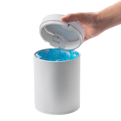 comprar 3L escritorio de acero inoxidable Mini contenedor de basura con prensa de apoyo abierto Selección de espacio Fabricación en línea
