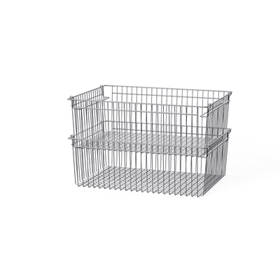 comprar Cestas de alambre metálico apilables para almacenamiento, Cestas de almacenamiento de malla metálica para el hogar Fabricación en línea