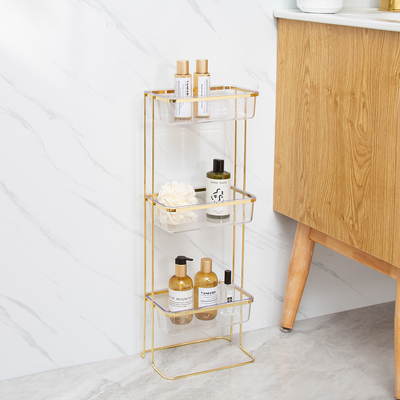 comprar Estante de metal de la esquina de la estantería de baño Caddy 3 niveles conveniente moderno Fabricación en línea