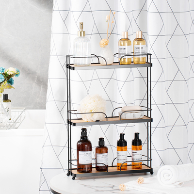 comprar Recuadro de montaje en la pared de 3 niveles de baño de metal Caddy Organizador OEM ODM Fabricación en línea