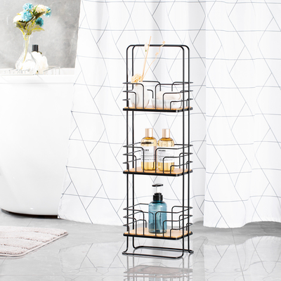 comprar Tipo de baño moderno de pie Cadillac de ducha de 3 niveles organizador de estantes de alambre de metal Fabricación en línea