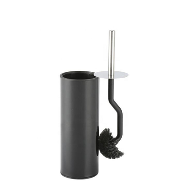 comprar Cepillo de limpieza de aseo de diseño curvo de plata con soporte de acero inoxidable OEM aceptable Fabricación en línea