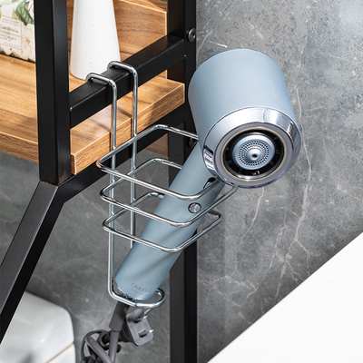 comprar Organizador de baño montado en pared de acero inoxidable con copa de succión y bastidor de alambre de hierro Fabricación en línea