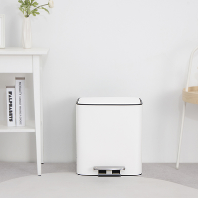 comprar 11.5L*2 Cubo de basura de reciclaje con pedal de pie, paso de cocina en casa Fabricación en línea