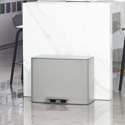 comprar Cubo de basura rectangular de pie con cubo interior, cubo de basura de cocina en casa Fabricación en línea
