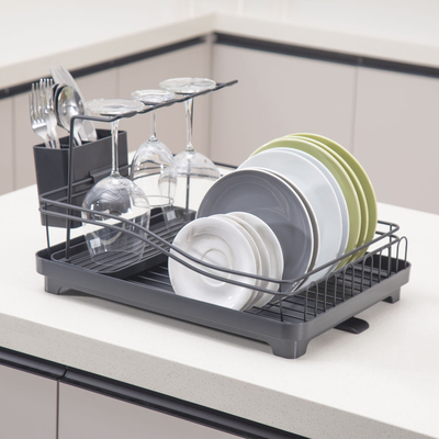 comprar Acero ajustable de la cocina de los platos de drenaje del bastidor para el secado de los platos de color personalizado Fabricación en línea
