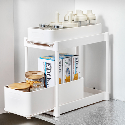 comprar Conveniente y práctico organizador de cocina multifunción extraíble 1 kg cantidad 2 contenedores Fabricación en línea