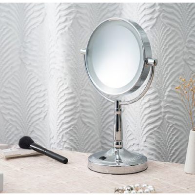 comprar luz LED espejo de maquillaje con espesor de 6 mm y respaldo de plata Fabricación en línea