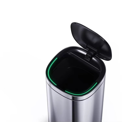 comprar Sensores inteligentes inteligentes sin contacto contenedor de basura de acero inoxidable hogar sostenible Fabricación en línea