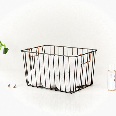 comprar Baño organizador de cestas multifuncional organizador de cajones hogar Cesta de metal con mango para artículos diversos Fabricación en línea