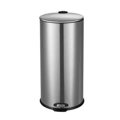 comprar Home Office 30L Household suave cerrado redondo armadura Pedal contenedor de basura con tapa delgada para el baño contenedores de basura Fabricación en línea