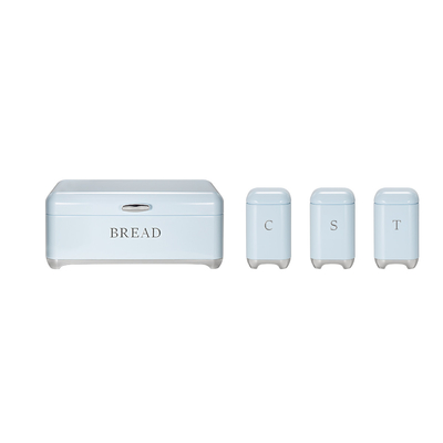 comprar Conjunto de contenedores de pan de metal de la serie Crown organizador de cocina para almacenamiento de alimentos multifuncional de pan té café Fabricación en línea