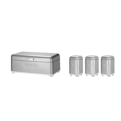 comprar Mantenga sus artículos esenciales de la cocina frescos y organizados con Crown Series Metal Bread Bin Set Fabricación en línea