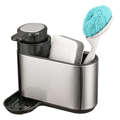 comprar Selección de espacio de cocina funcional organizador de lavabo de cocina de acero inoxidable con soporte de esponja y estante de drenaje Fabricación en línea