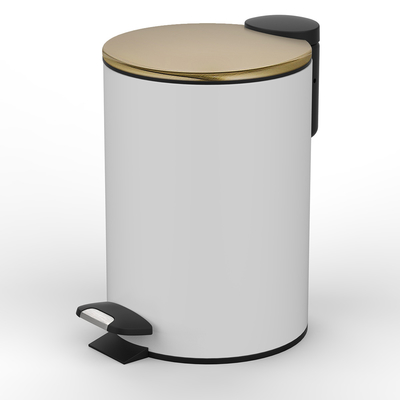 comprar Contenedor de basura redondo de acero inoxidable 3L/5L/8L/12L/20L/30L con pedal de pie y cubierta de rodadura Solución sostenible de eliminación de residuos Fabricación en línea