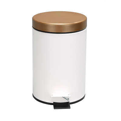 comprar Contenedor de basura redondo sostenible de acero inoxidable con pedal de pie y cubierta de rodadura en tamaños 3L/5L/8L/12L/20L/30L Fabricación en línea