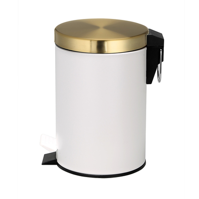 comprar Tipo de cubierta de rodadura Cubo de basura redondo SS con capacidad 3L/5L/8L/12L/20L/30L y estructura del pedal de pie Fabricación en línea