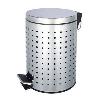 comprar 3L / 5L / 8L / 12L / 20L / 30L Cubierta de pedal de pie de acero inoxidable con cubierta de rodadura Solución duradera y conveniente para la gestión de residuos Fabricación en línea