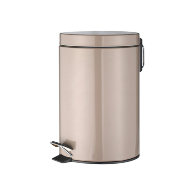 comprar Capa de rodadura Tipo 3L/5L/8L/12L/20L/30L SS Contenedor de basura redondo para el hogar Pedal de pie de acero inoxidable Contenedor de basura Fabricación en línea