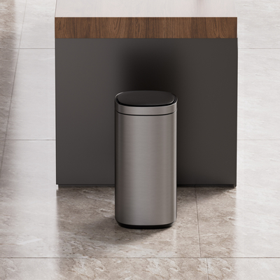 comprar Cisterna de basura de alta capacidad con sensor de movimiento para el hogar Cisterna de basura automática de acero inoxidable con sensor inteligente para el salón 40L Fabricación en línea