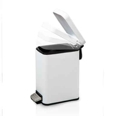 comprar Pedal de pie de acero inoxidable de 5L Contenedor de basura Forma rectangular para el hogar y la cocina Fabricación en línea