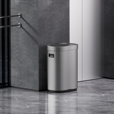 comprar Contenedor de basura automático de acero inoxidable para la cocina de oficina Fabricación en línea