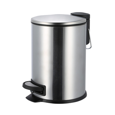 comprar Cocina Cuarto de dormir Hogar Household Pedal Bin Redondo Cubo de basura de acero inoxidable con tapa delgada OEM / ODM 3L / 5L / 12L / 20L / 30L Fabricación en línea