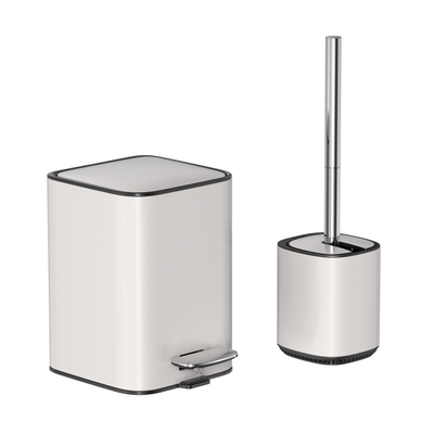 comprar Cubierta de rodadura Tipo 3L 5L Defender Serie de acero inoxidable blando Cubo de basura rectangular cerrado para contenedores de basura de baño Fabricación en línea