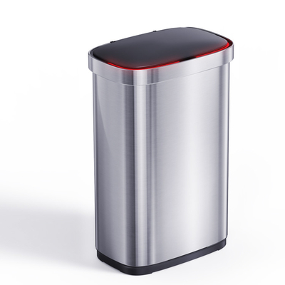 comprar Sensor inteligente Automático 20L 16L Cuadrado Sensor de acero inoxidable sin contacto Cisterna de basura inteligente con baterías Necesario Sí Fabricación en línea