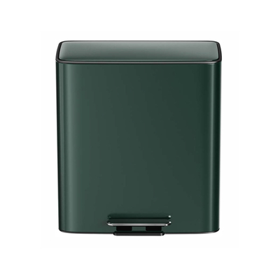 comprar Capa de rodadura Tipo 28L*2 Acero inoxidable blando cerrado cuadrado Pedal contenedor de basura para la sala de estar de la oficina contenedor de basura Fabricación en línea