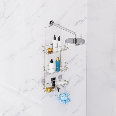 comprar Estante de ducha Cadillac de ducha organizador de baño colgante Estante de ducha para el interior Ducha sin estantes de perforación Fabricación en línea
