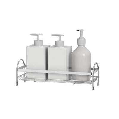 comprar Estante de escritorio de baño multifuncional organizador de baño de pie libre Estante de escritorio de fregadero de acero inoxidable Fabricación en línea