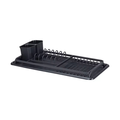comprar Inicio Basico Aluminio a prueba de óxido Estante de platos con tablero de drenaje y porta utensilios Fabricación en línea
