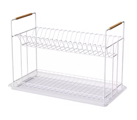 comprar Recuadro de platos de nivel 2 multifunción organizador de cocina Recuadro de secado de fregadero Fabricación en línea