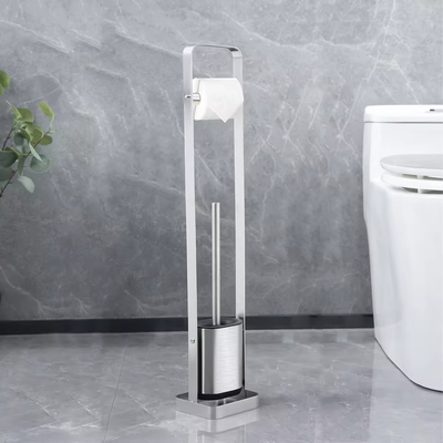 comprar Acero inoxidable Compacto Cuarto de baño TPR Cubierta de cepillo de aseo SET Estilo de Europa caliente Material de taza duradero Polipropileno Fabricación en línea