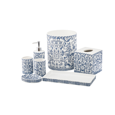 comprar Dispensador de jabón de impresión floral Dispensador de espuma Dispensador de cepillo de dientes Contenedor de accesorios de baño Fabricación en línea