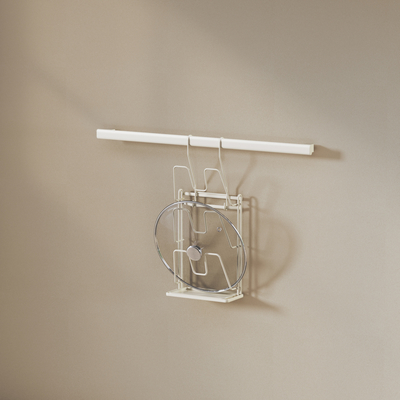 comprar Contador de tapa de olla de diseño moderno, organizador de cocina de pared blanca para cocina elegante y que ahorra espacio Fabricación en línea