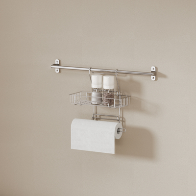comprar Portador de papel de cocina tipo de pared Cuadro de cestas de almacenamiento de cocina combinación perfecta de estilo y función Fabricación en línea