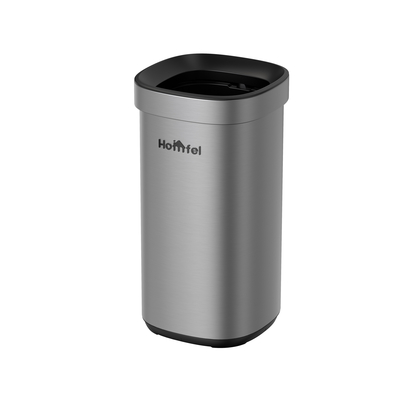 comprar Estandarizado cubo de basura de acero inoxidable rectangular abierto sin tapa para el almacenamiento doméstico 8L/12L/20L/30L Fabricación en línea