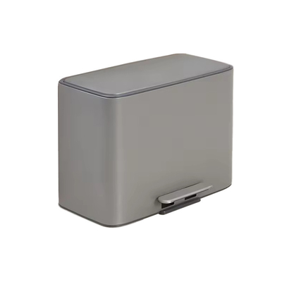 comprar Impresión de logotipo Permitido Cuadrado 11.5L*3 Acero inoxidable Bastón de basura de pedal cerrado suave para reciclaje en la oficina de la sala de estar Fabricación en línea