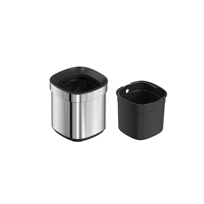 comprar Cubo de almacenamiento de acero inoxidable para el hogar Cubo de basura abierto sin tapa para el hogar elegante y contemporáneo Fabricación en línea