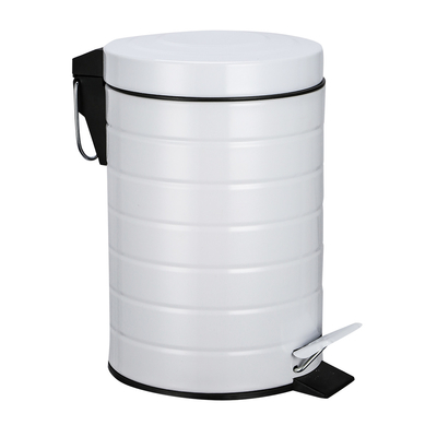 comprar Cubierta de rodadura de acero inoxidable contenedor de polvo para la gestión sostenible de residuos 3L/5L/8L/12L/20L/30L bote de basura redondo Fabricación en línea