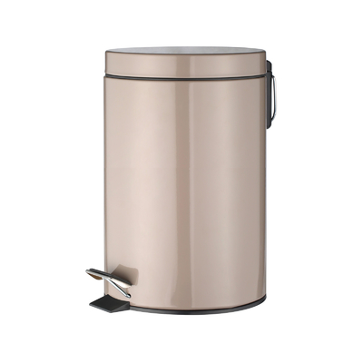 comprar 3L/5L/8L/12L/20L/30L Cubo redondo de pedal de acero inoxidable con cubierta de rodadura Soluciones sostenibles y de gestión de residuos Fabricación en línea