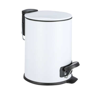 comprar Estructura del pedal de pie 3L/5L/12L/20L/30L BSCI Cubo de pedales domésticos redondo de acero inoxidable Cubo de basura con tapa delgada Fabricación en línea