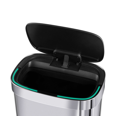 comprar Rectángulo automático sin contacto Conde de basura inteligente, SS sensor inteligente contenedor de basura Fabricación en línea